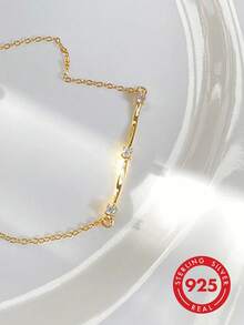 925 Sterling Silver Mobius Twist Minimalist Thin Bracelet For Women, Classic Fashion Luxury Elegant Elegant - Gold - View 3