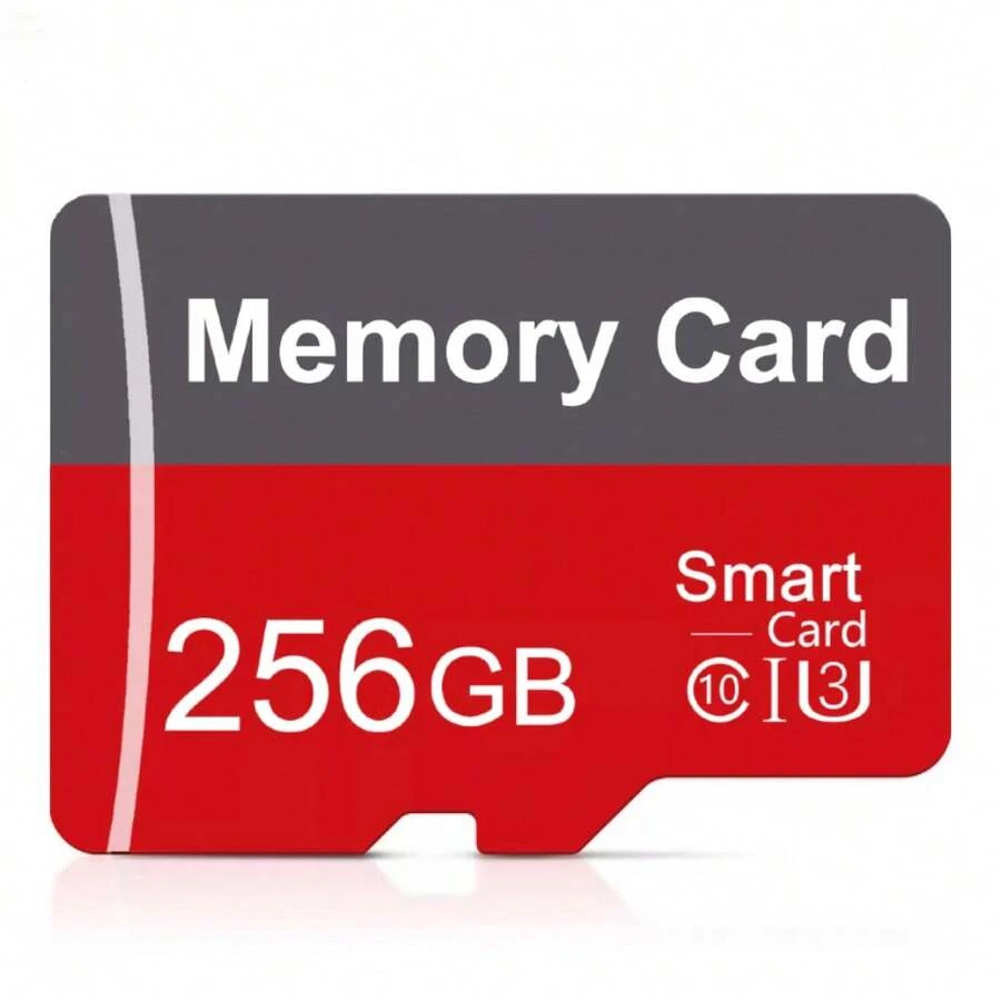 256GB High-Capacity Memory Card, High-Speed Class 10 TF Card, 32GB, 64GB, 128GB Red And Gray SD Card, Compatible With Smartphones, Tablets, Cameras, Gaming Consoles, And Dashcams - Red-grey - View 1
