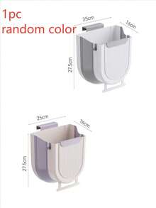 7L Foldable Hanging Kitchen Waste Bin, Cabinet Door Mount Trash Can With Scraper, Wall Mount Compost Bin For Food Waste, Space-Saving Under Sink Garbage Bin, Multi Colors Available - Multiple Specifications - View 14