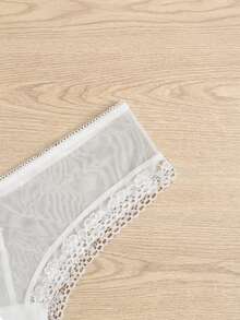 3pcs/Set Valentine's Day Low Waist Semi-Sheer Sexy Women's Panties Brazilian Style Spring Summer - Multicolor - View 7