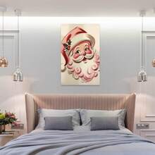 1pc 1950s Vintage Santa Claus Pattern, Printable Art Print, Vintage Christmas Decor, Retro Style Santa Claus Design, Home Decor Christmas Party Wall Decoration - Cartoon - View 5