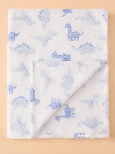 1 Stück Dinosaurier Muster super weich & gemütlich Plüsch Babydecke, geeignet für Neugeborene, Säuglinge, Mädchen & Jungen, flauschiger Baby Laufstall & Bettwäsche, Babyartikel