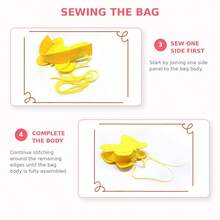 4/6/8/14pcs Children's DIY Felt Handbag Sewing Kit, Cartoon Educational Handmade Toy - Multicolor - View 8