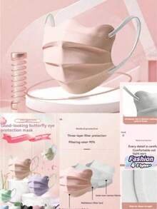 10/50 buah Masker Pelindung Matahari Sekali Pakai, Masker Pelindung Modis Netral untuk Semua Musim, Penutup Wajah Wanita, Tali Telinga Elastis Tebal, Tersedia Berbagai Warna, Cocok untuk Penggunaan di Rumah, Sekolah, Kantor, Luar Ruangan, dan Berkemah - A - View 8