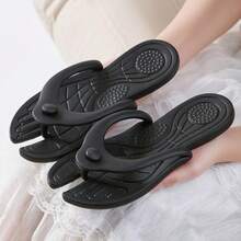 1 par de chanclas de masaje minimalistas y plegables, pantuflas suaves antideslizantes para interiores, sandalias portátiles para viajes y playa - zapatillas - Ver 24