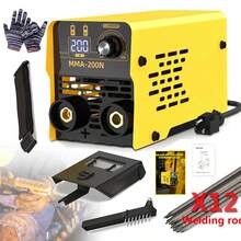 200A Portable Inverter Welding Machine with Accessories, Featuring Lift TIG, LED Screen Mini Inverter Welder, Portable Inverter Welding Machine, Arc Welding Machine, Stick Welder, No Gas Welding Machine for Home DIY Projects, Outdoor And Home Use. - Tipo de Enchufe B USA (110-127V) - Ver 12