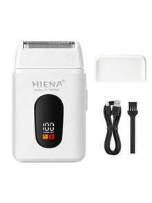 HIENA 多功能電動刮鬍刀 男士往復式刮鬍刀 適合修剪頭髮與面部毛髮附刷子 高品質禮品首選 迷你尺寸方便旅行 - 白色 - 查看 11
