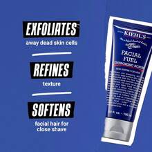 Kiehl's Facial Fuel Exfoliating Face Scrub, Facial Cleanser For Men, Smooths Skin & Removes Dead Skin, Dirt & Oil, Helps Soften Tough Facial Hair, With Caffeine, Menthol, Vitamin E & Citrus Extracts - 3.4 Fl Oz / 100 Ml - View 5
