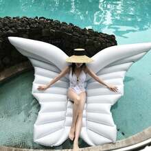 1pc Large Inflatable Butterfly Wing Pool Float, Oversized Floating Lounge Chair, Suitable For 1-2 People To Relax In Pool, Beach And Summer Water Play - Multiple Styles - View 4