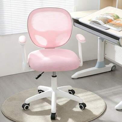 Soonbuy Silla de escritorio ergonómica para niños, asiento giratorio ajustable en altura para estudio, cómodo para uso de oficina y computadora, perfecto para tareas escolares, lectura o juegos, ideal para el hogar o la escuela