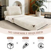 Modern Single-Seater Sofa With Integrated Storage And Elegant Tassel Details For A Cozy Home Space - 白色 + 法蘭絨 - 查看 9