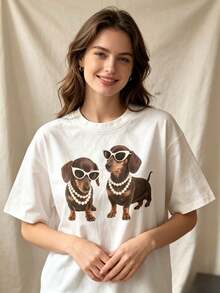 Women T-Shirts - 白色 - 查看 4