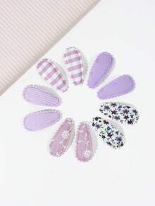 10/20pcs Assorted Pattern Mixed Color Mini BB Hair Clips, Fashion Hair Accessories, Non-Damaging Hair Clips For School And Daily Use - Mixed color - View 8