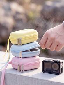 1pc EVA Material Protective Camera Portable Bag, CCD Camera Bag, Shockproof Earphone Bag, Charging Cable Storage Bag, Suitable For Action 6 / 5 Pro / 4 / 3 - Multicolor - View 1