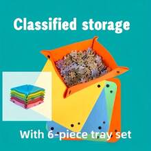 6pcs Foldable Felt Storage Boxes, Thickened Durable Felt Desktop Organizer Baskets, Entryway Key Jewelry Wallet Phone Organizer, Foldable Space-Saving, Storage Rack Tray Decor - View 2