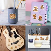 50Pcs Cozy Autumn Woodland Animals Reading Stickers Funny Fall Book Love Stickers Aesthetics Scrapbook Stickers Pack Vinyl Waterproof Stickers For Water Bottle,Computer,Laptop,Phone,Luggage,Notebook,Fridge - Multicolor - View 6