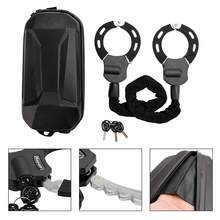 Motorcycle Bike Electric Scooter Lock With Key 60cm Chain Lock Anti Theft W/Bag - Black - View 5