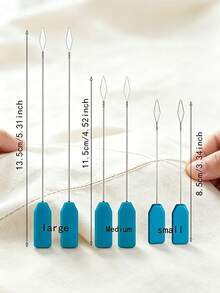 Long Sewing Machine Threader, Universal Home And Industrial Sewing Machine Threading Tool, Blue Plastic Handle Threading Needle Guide Device - Multicolor - View 6