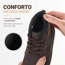 Kit 2 Pares Botinha Infantil Conforto e Durabilidade para Meninos e Meninas Promoção - Café Advt/Mostarda Advt - Visão 5