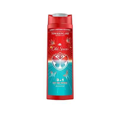Old Spice أولد سبايس جل استحمام 3 في 1 400 مل - برغموت، تفاح، نوتات خشبية، لافندر، جل استحمام
