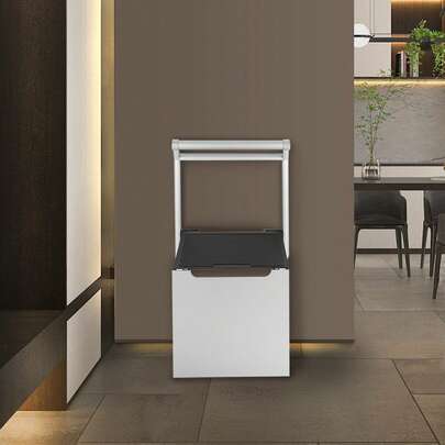 Miumaeov Wall Mount Folding Shower Stool Rustproof Polished Aluminum Frame Smooth  Surface Support Up To 330.7lbs Non-Scratch Bathroom Seat For Seniors Handicap