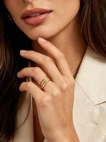 Gold Open Adjustable Ring For Women, Versatile Gold Thumb Knuckle Open Ring, For Dates Parties Dances Daily Commutes And Casual Vacations - Gold - View 8