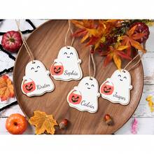 Personalized Acrylic Candy Corn Halloween Boo Basket Tag, Custom Name Halloween Basket Tag, Ghost Boo Bag Tag, Trick Or Treat Bag Tag,Personalized Halloween Basket Accessory, Boo Basket Filler, Halloween Name Tag, Custom Ghost Tag, Halloween Gift. - F-halloween Basket Ornament - View 5