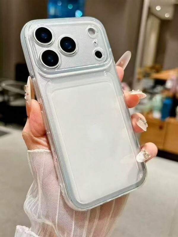 1 buah Casing Ponsel TPU Transparan Minimalis, Bening Klasik, Casing Ponsel Hari Valentine, Kompatibel dengan Apple 17promax/16promax/15promax/13/15/16/17pro/14/11, Pelindung Ponsel Jelly Transparan yang Modis