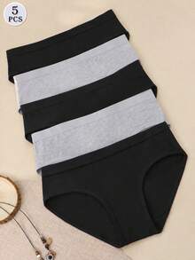 5pcs/Set Women's Pure Cotton Panties, High Quality Soft Breathable Underwear Triangle Briefs - Multicolor - View 5