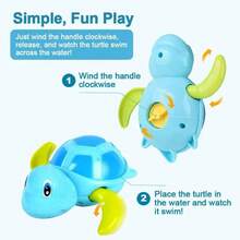 1pc Fun Swimming Turtle Bath Toy - Perfect Gift For Toddlers Aged 2-6, Great Thanksgiving Gift! Children's Bath Toy: Wind-Up Swimming Turtle, Suitable For Boys And Girls, Ideal For Baby Bath, Pool, Water Play, Stress Relief, Sensory Toy, Newborn Game, Shower Tub Toy, Birthday Gift, Kids Toy, Indoor/Outdoor Beach Water Play Essential, Cute Mini Toy, Christmas Gift - Multicolor - View 4