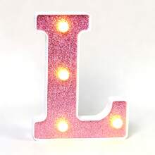1個16cm/6.3英吋玫瑰粉LED發光字母燈，電池供電家居裝飾字母燈，適用於婚禮求婚、生日派對裝飾、週年紀念裝飾、臥室桌面字母燈及房間牆面裝飾字母 - 深粉紅色 - 查看 47