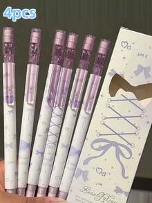 1支/4支/8支 櫻桃可擦拭自動鉛筆（4支/盒）隨機顏色與款式，0.5mm 2B 學生鉛筆，無需削鉛筆，可替換筆芯，書寫順滑，內建橡皮擦，學生考試鉛筆，適合素描與繪圖，專業藝術創作鉛筆，開學用品，學校用品 - 隨機 - 查看 2