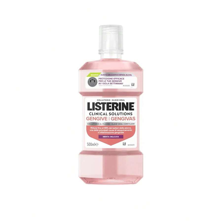 listerine ليسترين حلول سريرية إكسير صحة اللثة بالنعناع المثلج 500 مل - إكسير فموي، حماية اللثة، صحة اللثة الدائمة - لون نعناع - مشاهدة 1