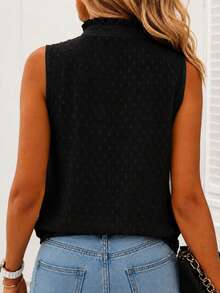 Autumn French Style Ruffle Lace Slim Fit Top, Niche Design For Girls, Back To School - Black - View 3
