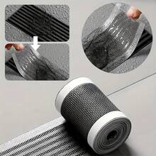 1 Roll 157.48inch Floor Drain Filter, Self-Adhesive Mesh Sticker, Trimmable Shower Drain Plug Protector, Easy Clean Hair Catcher, For Bathroom Kitchen Sink, Anti-Clogging Accessories - A - View 5