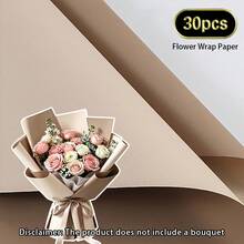 30/10/1入 雙色通用花藝包裝紙 彩色禮品包裝紙 花店手工DIY材料 情人節 母親節 聖誕節 感恩節 生日派對 婚禮 開業慶祝 花束裝飾 - 查看 80