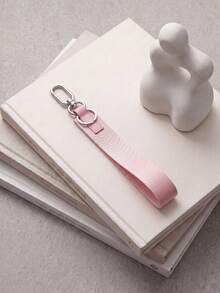 Leather Wristlet Keychain For Women Men, Stylish Key Holder Strap With Metal Buckle, ID Badge Lanyard For Keys, Car Keys, Phone & Small Items, Gift - 粉色 - 查看 8