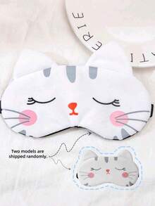 Cute Cat Pattern Blackout Sleep Mask, Breathable Travel Sleep Mask, Cartoon Pattern Eye Mask, Suitable For Bedroom, Travel, Office, School, Outdoor Activities, Travel Essential, Back To School Season - Multicolor - View 10