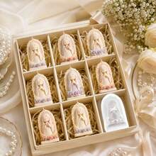 2pcs Aesthetic Praying Angel Silicone Candle Molds, 3D Flower Child Wax Mold DIY Aromatherapy Making, Plaster Statue Mold For Creating Peaceful Home Decor, Unique Casting Tool - 2-piece Moon, Star, Flower, Angel Mold - View 4