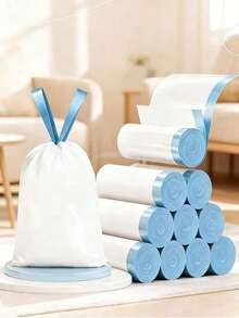 50pcs Multi-Purpose Thickened PE Garbage Bags, Leak-Proof Design, Suitable For Home Kitchen, Restaurant, Hotel, School, Bathroom, Living Room And Other Places, Can Be Used As Household Garbage Bags Or Kitchen Garbage Bags. Product Features - A - View 1