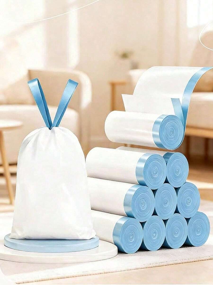50pcs Multi-Purpose Thickened PE Garbage Bags, Leak-Proof Design, Suitable For Home Kitchen, Restaurant, Hotel, School, Bathroom, Living Room And Other Places, Can Be Used As Household Garbage Bags Or Kitchen Garbage Bags. Product Features - A - View 1