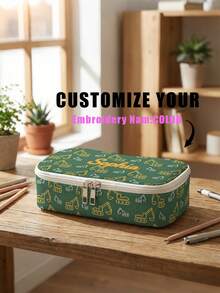 1pc Customized Embroidered Name Pencil Case, Can Be Customized According To Your Unique Design, Perfect For Children To Store Pencils, Print Your Own Name Or Print Your Sister's And Classmates' Names As Gifts For Them - Multicolor - View 5