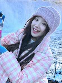 1pc Japanese Style Cute Pink Knitted Earflap Hat For Women, Face-Slimming Warm Winter Earflap Hat - Multicolor - View 2
