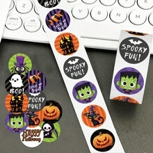 500 piezas de pegatinas de calabaza y fantasma de Halloween para decoración, álbum de recortes, diario, planificador, equipaje, guitarra, patineta, exhibición de ventana, regalo de Halloween - Halloween - Ver 2