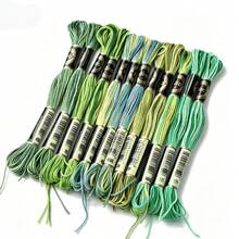 12 Skeins Embroidery Cross Stitch Thread 8 Meters 6-Ply Floss Home Sewing Craft Thread DMC Colors DIY Bracelet Making - Multicolor - View 15