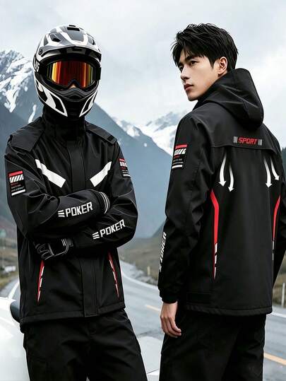 1pc Women's Raincoat Jacket Set, Men's Raincoat Set, Motorcycle Split Thin Reflective Waterproof Pocket Delivery Rain Gear, Women's Riding Electric Bike Full Body Rain Protection, Full Coverage Waterproof Rain Gear Set - Motorcycle Raincoat And Pants, Suitable For Holiday Gifts, Halloween, Christmas, Outdoor Use, With Adjustable Hood, Suitable For Riding And Commuting, Heavy Rain, Work, Travel And Outdoor Activities, Sports Jacket Hooded Jogging Two Pieces Set, Thickened Windproof Waterproof Raincoat, Multi-Functional Outdoor Rain Cape, Outdoor Travel Rain Gear, Cycling Travel Hiking Raincoat
