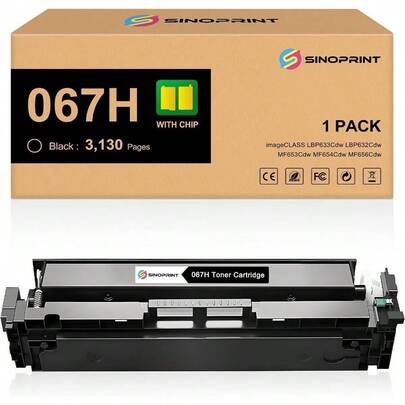 067H 067 Toner Cartridge MF656Cdw Compatible Black ImageCLASS MF656Cdw LBP632Cdw MF653Cdw LBP633Cdw MF654Cdw Printer High Yield CRG-067 CRG067 Ink 1 Pack Black