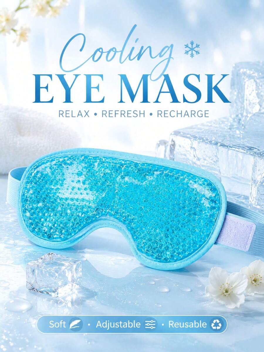 Masker Mata Gel Pendingin yang Dapat Digunakan Kembali - Relaksasi Dingin & Panas, Masker Mata Kompres Es Cocok untuk Semua Jenis Kulit, Perlengkapan Perjalanan, Masker Mata Kompres Dingin & Panas, 1 buah - A - View 1