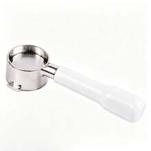 1pc 51mm 2 Ears Stainless Steel Bottomless Naked Portafilter, Professional Espresso Replacement Handle Compatible With EC200, EC221, EC0310, EC0311, EC330 Coffee Machines - Multicolor - View 3