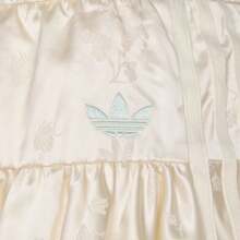 Adidas 三葉草女子收腰短裙花苞裙運動休閒半身裙 - 乳白色 - 查看 7